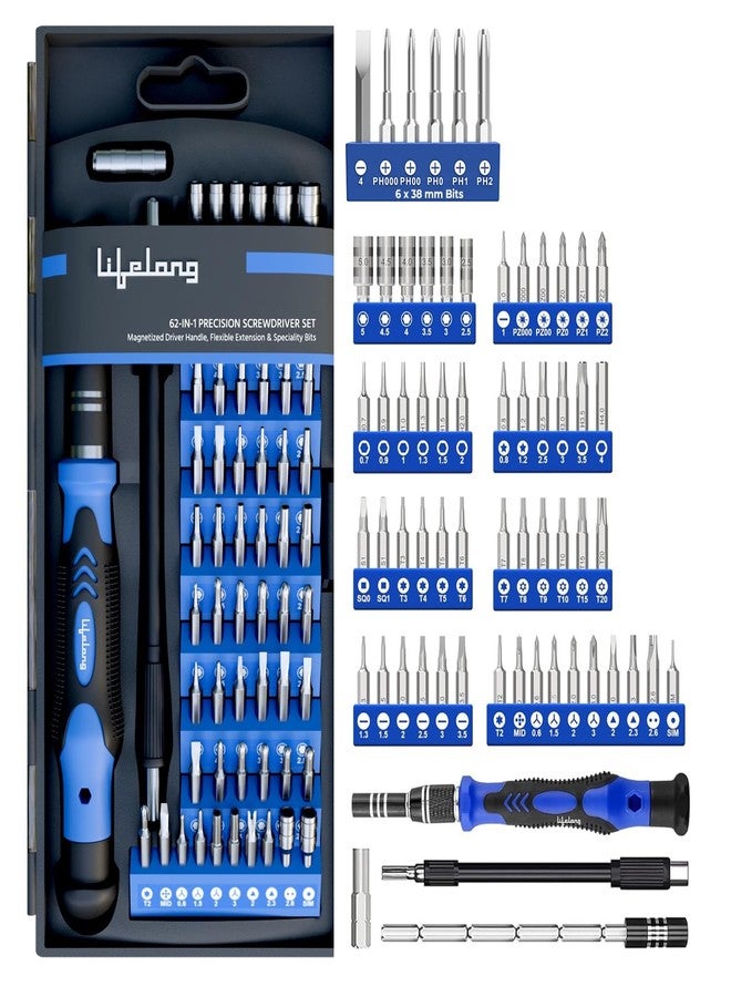 Lifelong 62 in 1 Magnetic Precision Screwdriver Set, Tool Kit for Home | Multipurpose - Furniture & Electronic Repair | Extendable & Flexible Shaft for Hard-to-Reach Places | Laptops, Phones (LLETK09) - Image 1